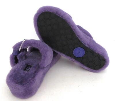 New NIB Ugg Fuzz Yeah Violet Bloom Purple Sheepskin Slipper