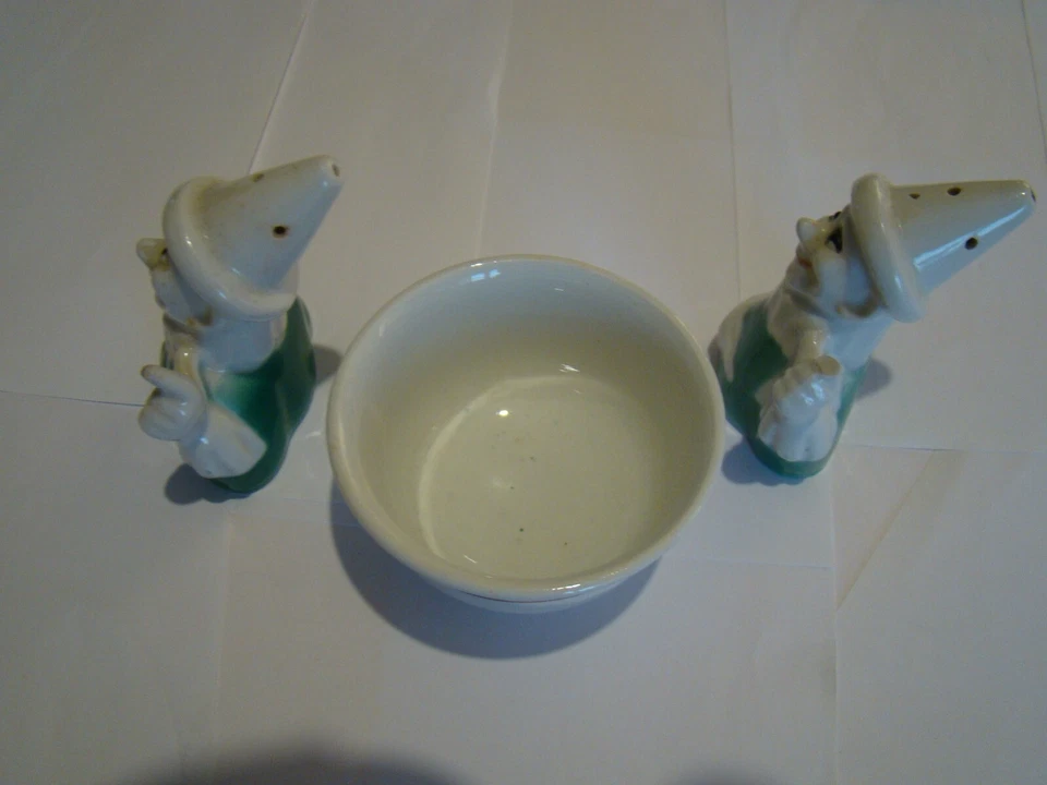 Deux salerons en forme de pierrots et un petit bol L.S.K.C.S.Ki   #1031# - Photo 3/4