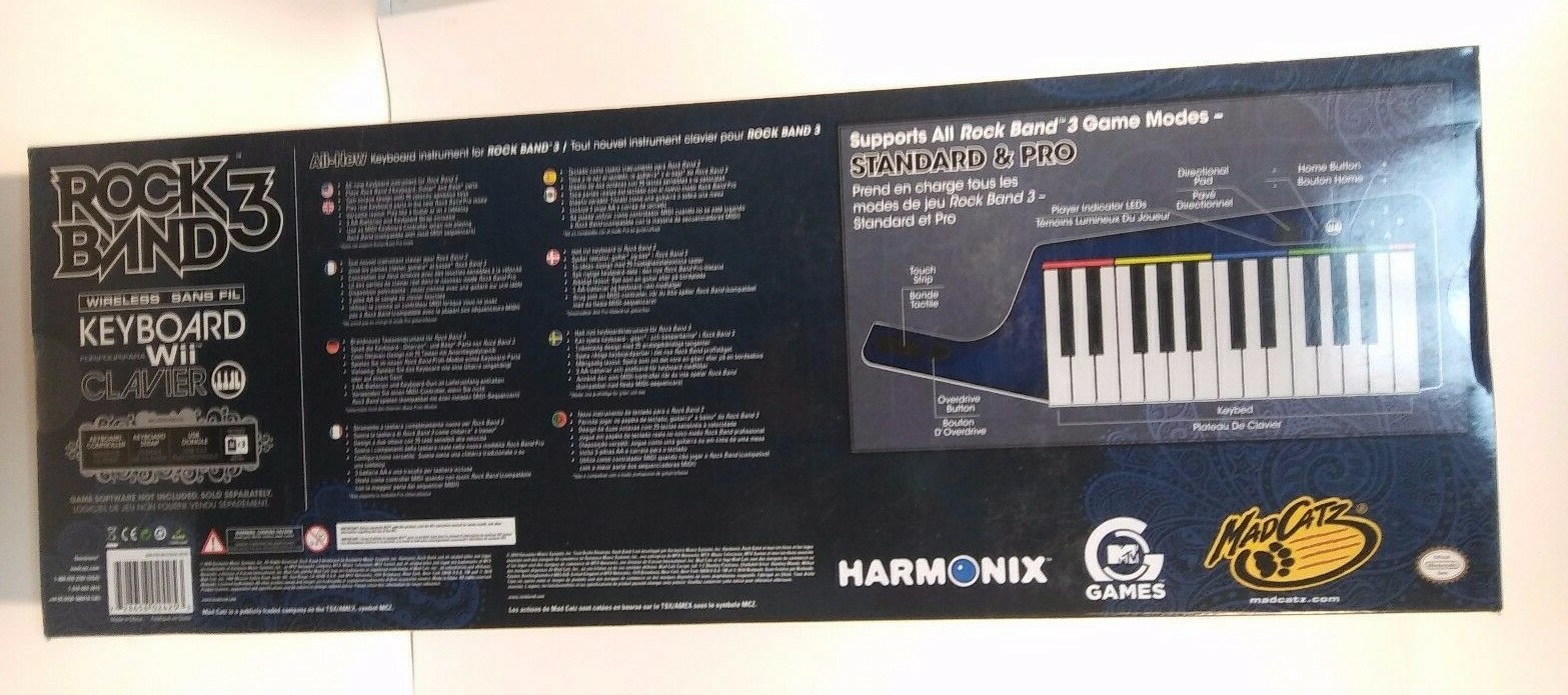 ROCK BAND 3 Wii / Wii U- Wireless Keyboard Controller - NEW IN BOX!!  