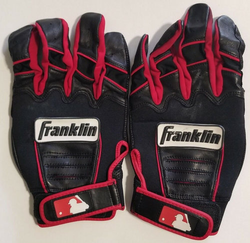 David Ortiz Signed Game Used Franklin Black/Red Batting Gloves with Inscrip "GU" - Picture 4 of 4