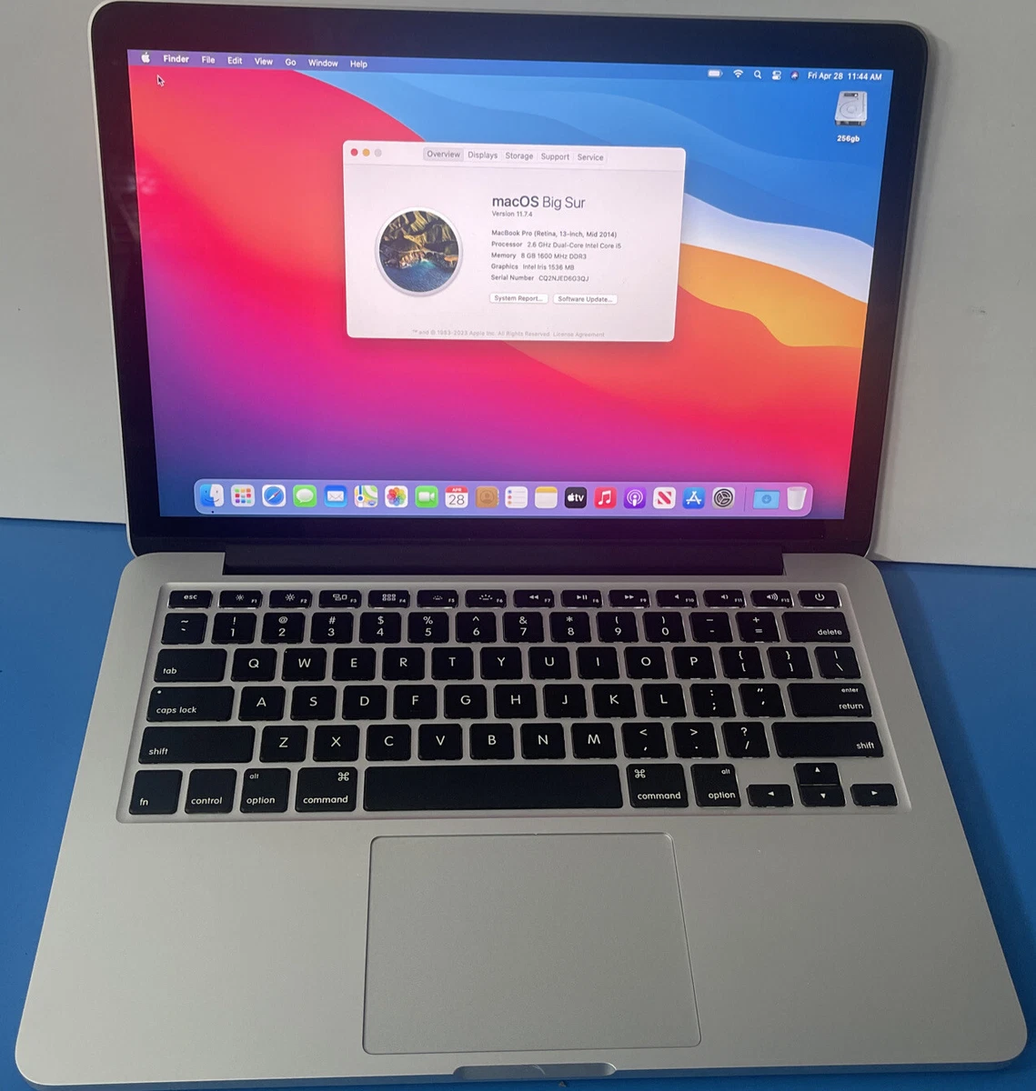 MacBook Pro 13 Retina Mid 2014 2.6GHz i5 8GB 256GB Big Sur Good Condition