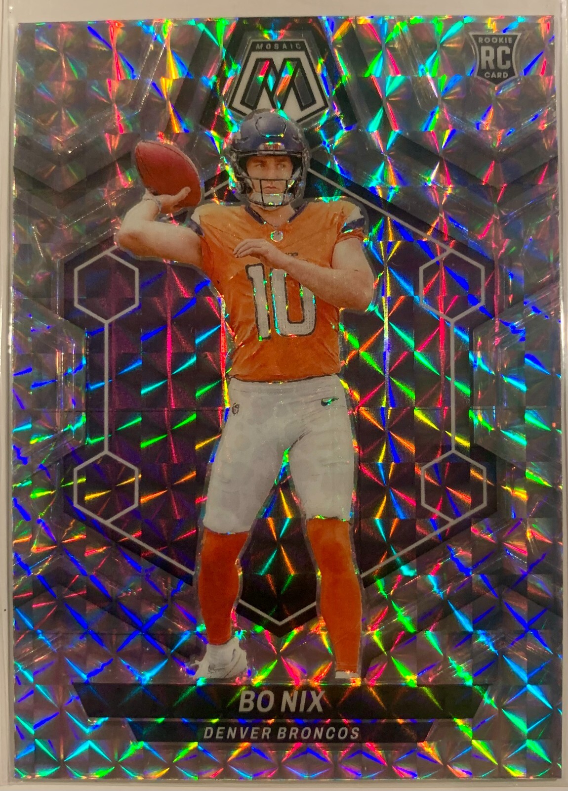 2024 Panini Mosaic - Rookies Silver Prizm #312 Bo Nix (RC)