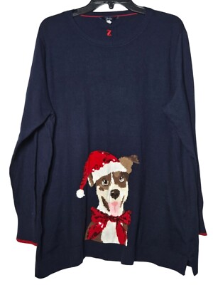 Joules Womens Miranda Festive Dog Intarsia Crew Neck Jumper