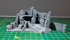 Castle Dracul Ruined Monastery Fantasy tabletop terrain, wargaming 10mm