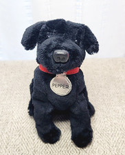 Black Lab Dog Plush Stuffed Animal. "Pepper" the Puppy Dog. No tags.
