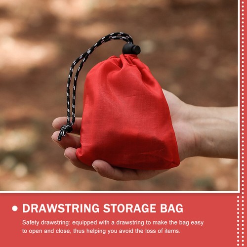 6PCS Red Bags Party Favor Pouches Mesh Drawstring Bag Portable Camping Bags US - Picture 12 of 12