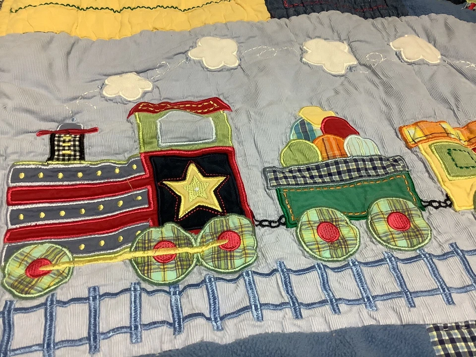 Edredón para bebé niño pequeño T es para tren Foto 2 de 4