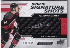 2019-20 UD Engrained Rookie Signature Shots RSS-JG Julien Gauthier 196/249