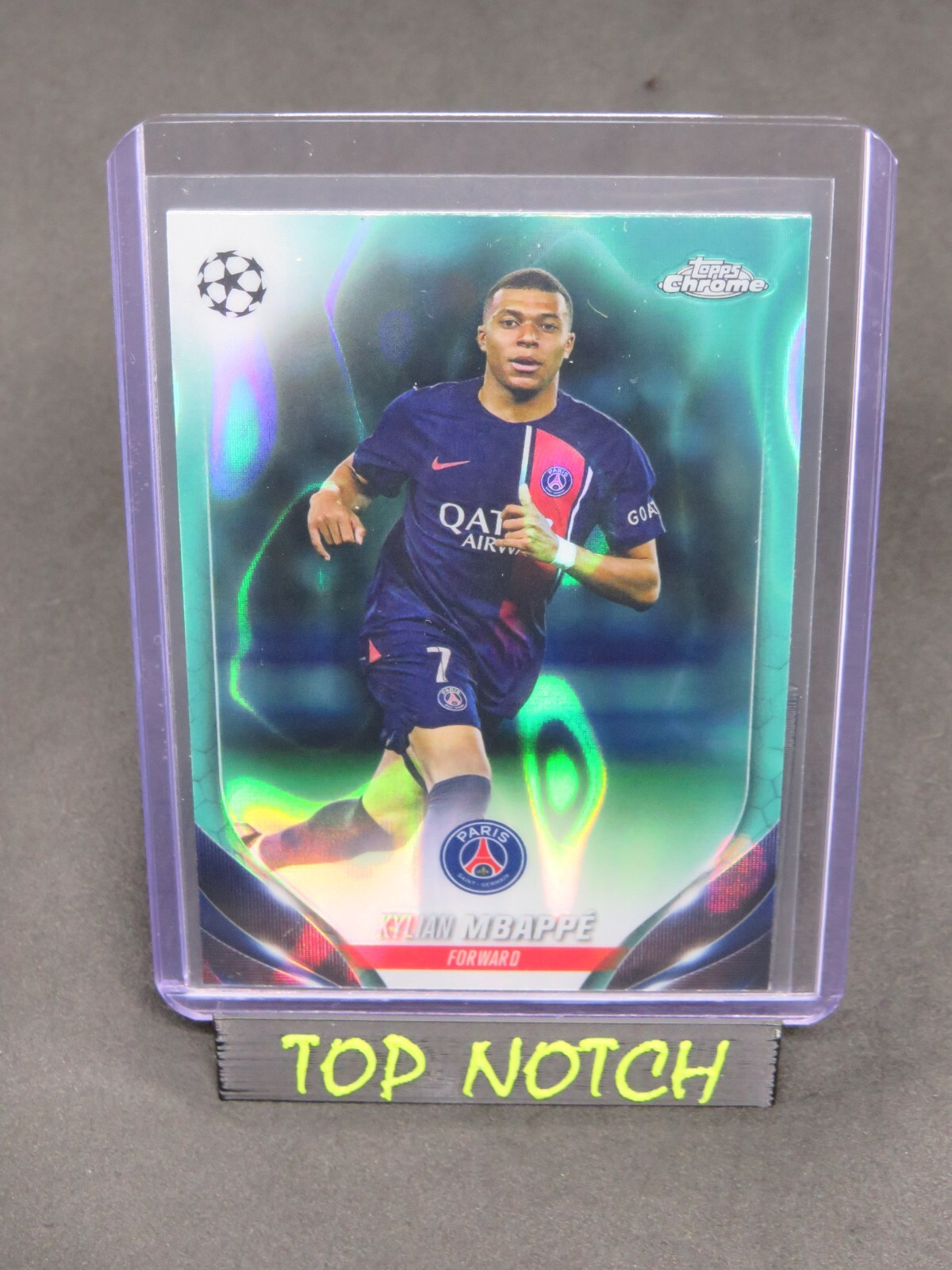 2023-24 TOPPS CHROME UEFA CLUB COMPETITIONS KYLIAN MBAPPE AQUA LAVA GP