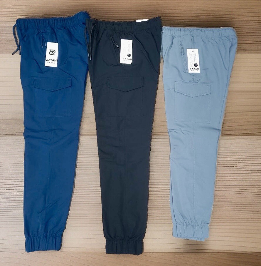 Boys' Tech Woven Cargo Joggers with Zip Pockets