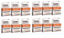 Pack of 12 Feather Styling Replacement Razor Blades