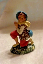 Shepherd Boy Kneeling Blue Hat Nativity Figure Christmas Made in Italy 3.25"T