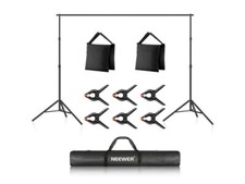 Neewer Photo Studio Backdrop Support System, 10ft/3m Wide 7ft/2.1m High Adjust