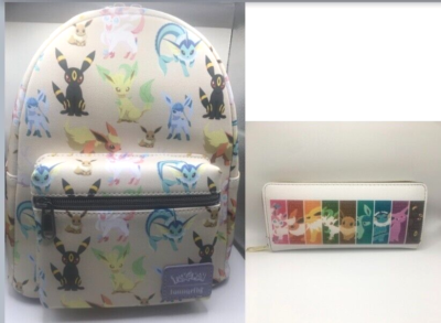 Loungefly Pokemon Eevee Watercolor Mini Backpack & White  display picture 3