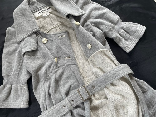 JUNYA WATANABE COMME des GARÇONS Cotton Knit Jersey Trench Coat Made in Japan - Picture 10 of 17