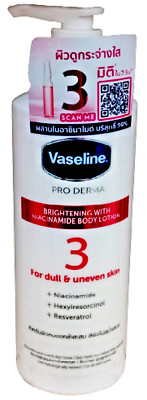 Body Lotion Vaseline Pro Derma Niacinamide Brightening 3 Dull skin dark spots