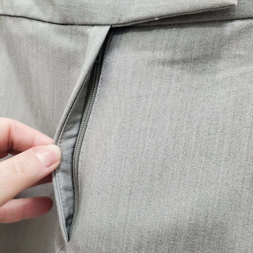 Bermudas de vestir Worthington para mujer calce moderno gris frente plano talla grande 16 Foto 3 de 4