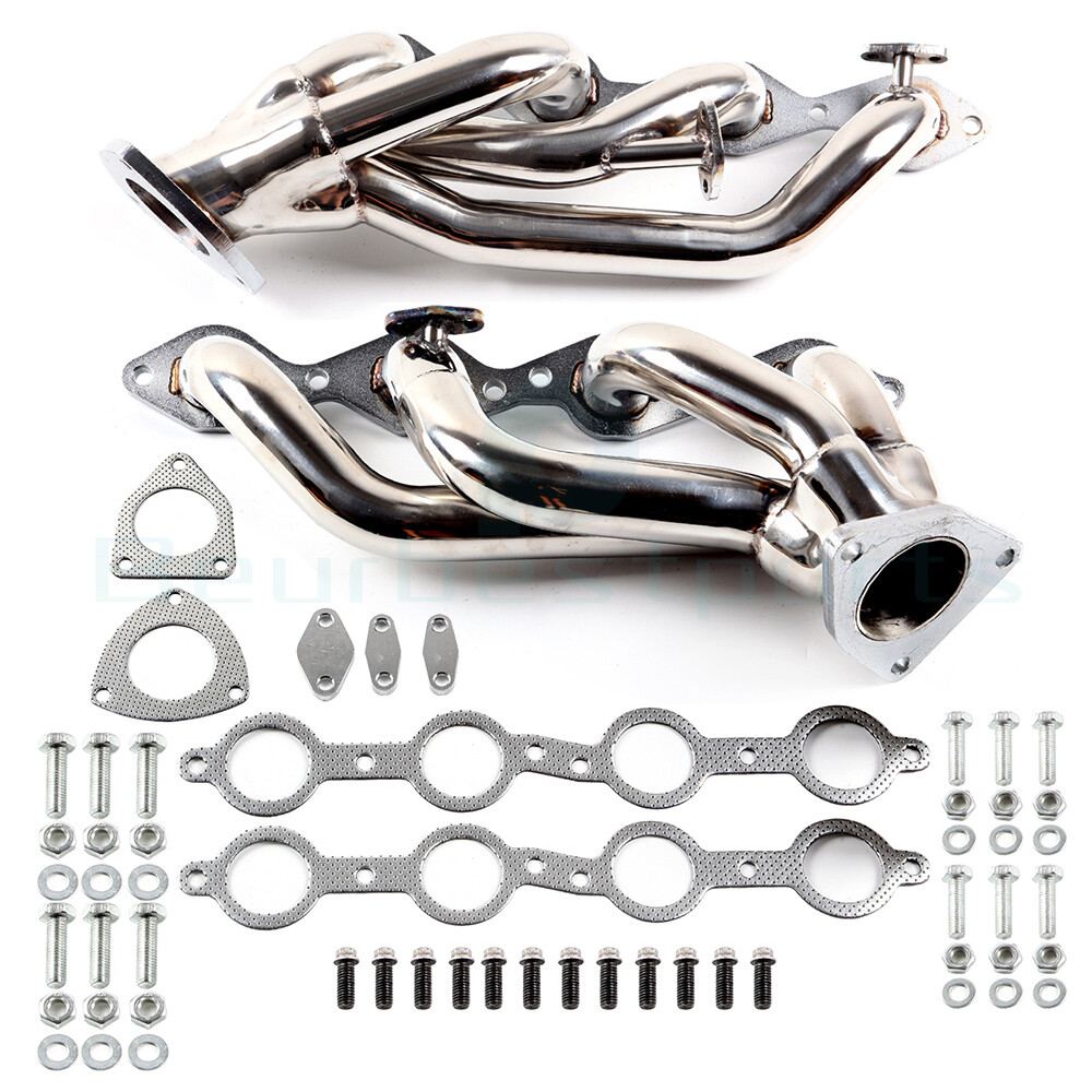 STAINLESS STEEL SHORTY HEADER FOR 9905 CHEVY/GMC GMT800 8CYL EXHAUST