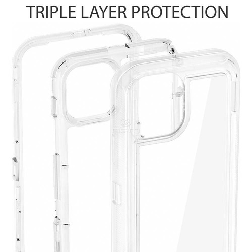Para iPhone 16 PRO MAX 16 PLUS + Clip de Estuche Híbrido Transparente Transparente se adapta a Otterbox - Imagen 4 de 7