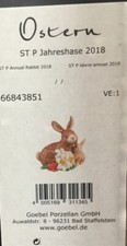 Goebel Jahreshase 2018 / Annual Rabbit 2018 66-843-851 Ungeöffnete Ovp.