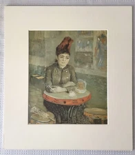 Female Portrait Matted Impressionist Art Print By Vincent Van Gogh