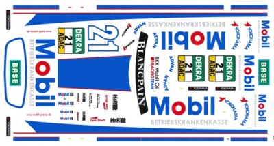#21 Mobil 1 Oil SLS AMG GT3 2014 1/32nd Scale Benz Slot Car Waterslide Decals