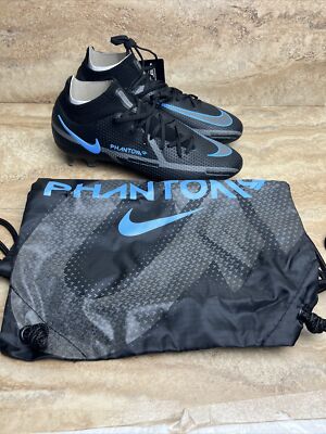 Nike Phantom GT2 Elite DF FG Soccer Cleats Black Grey Blue
