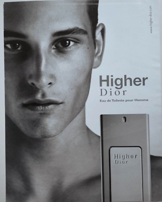 Dior Homme Vintage Print Ad !! '' Higher Eau de Toilette  For Men ''