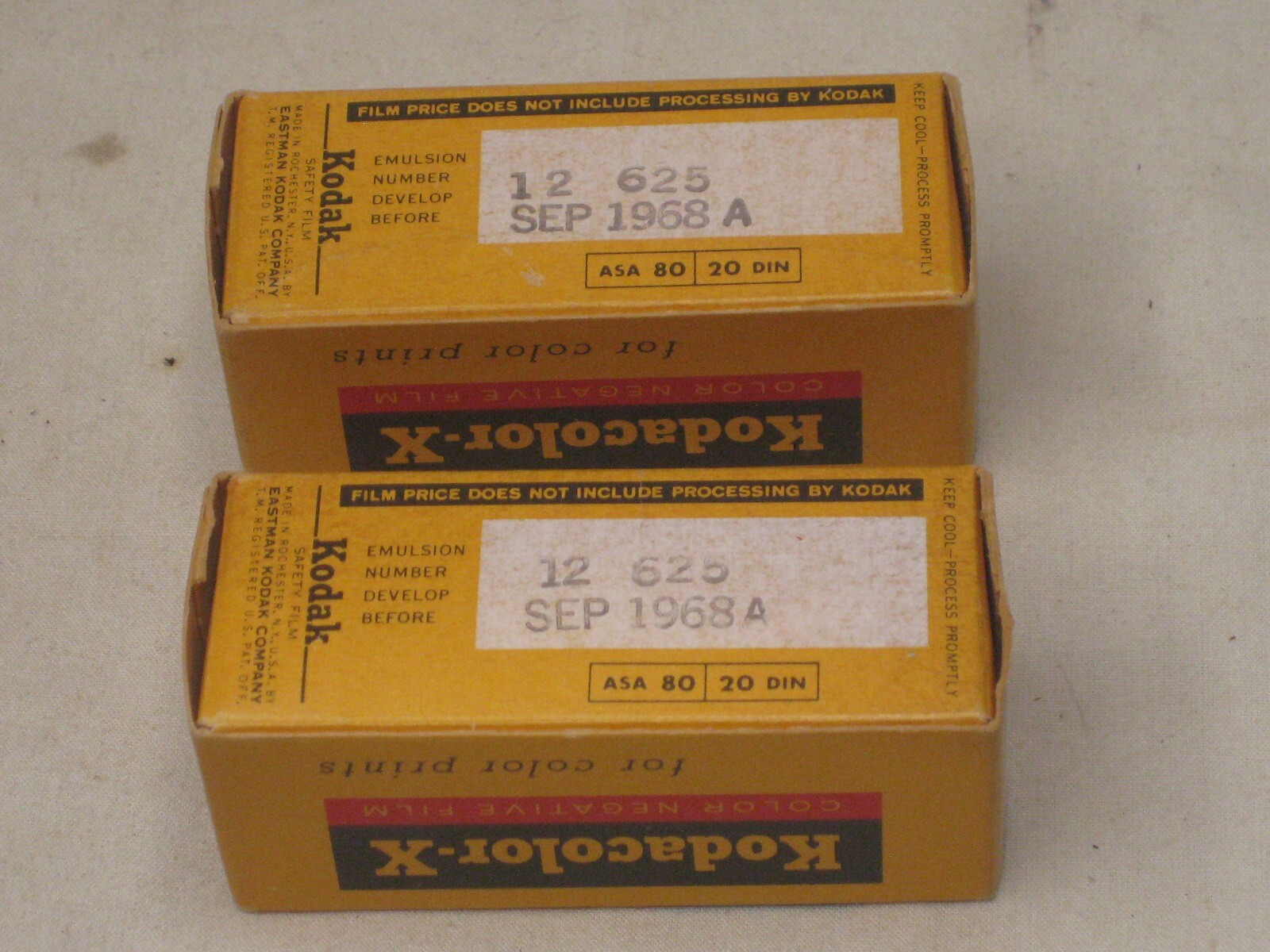 2 vintage KodacolorX CX 127 FILM NOS 1968 old unopened *expired Kodak