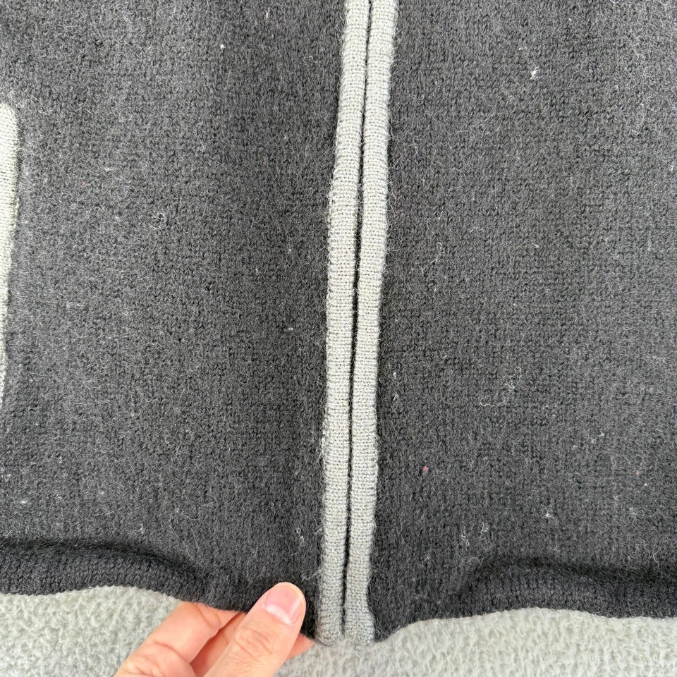 Suéter de Lana Icewear Para Mujer Grande Negro Nórdico Cremallera Fair Isle Chaqueta Forrada Esquí Foto 4 de 4