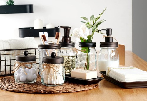 Mason Jar Toothbrush Holder - Premium Rustproof 304 Stainless Steel - Holds 2... - 第 4/7 張圖片