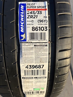 ONE BRAND NEW 245/35ZR21 Michelin Pilot Super Sport T0 TO Tesla