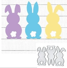 Easter Rabbit Bunny Metal Dies Cutting Die Cuts, Easter Rabbit Bunny Cutting ...