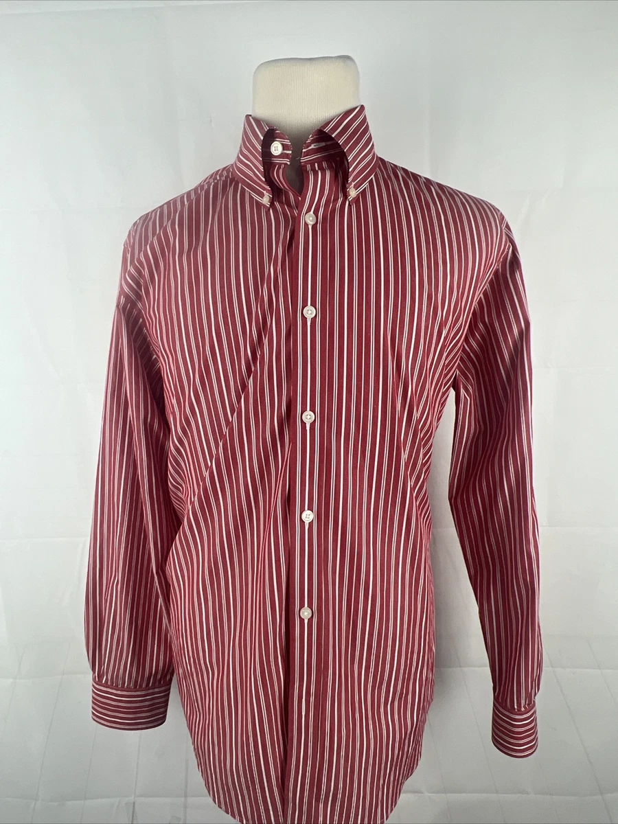 Red striped dress shirt clearance