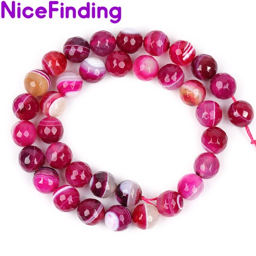 Wholesale Round Agate Stone Beads For Jewelry Making Gemstone Beads Lot 15'' DIY - Picture 38 of 111
