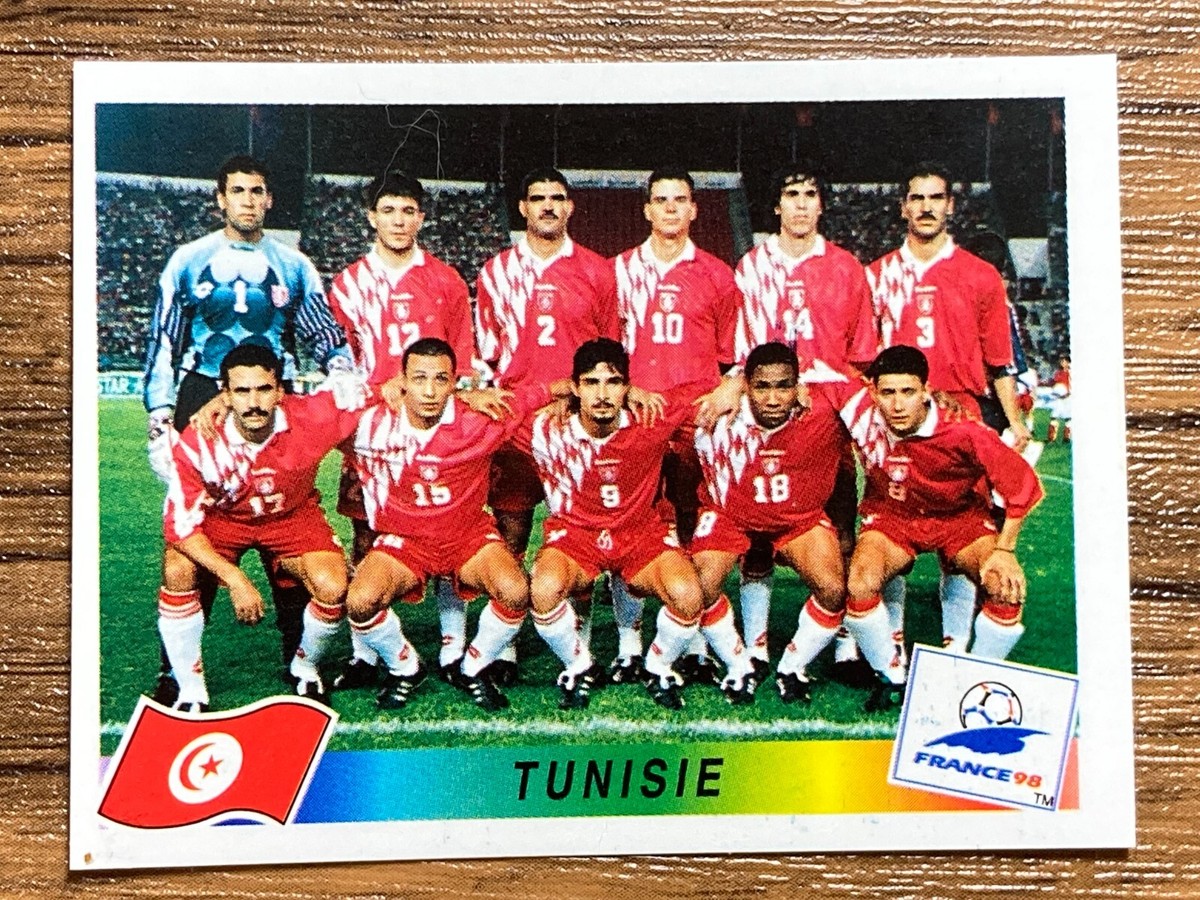 切手　football 1998年WORLD CUP記念　France サッカー Panini 1998 World Cup France 98 Stickers No.480 Team Tunisia | eBay
