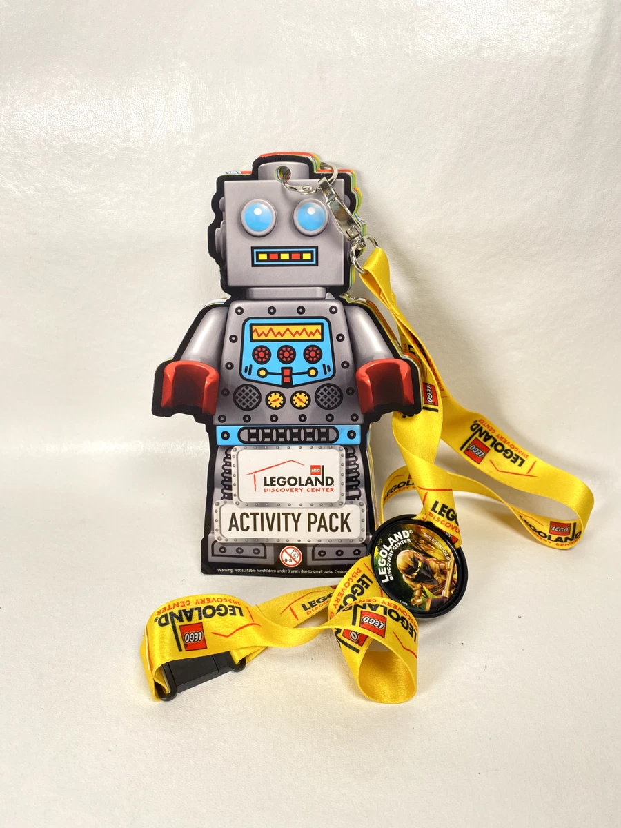 Lego Land Yellow Lanyard Discovery Center Robot Activity Pack and