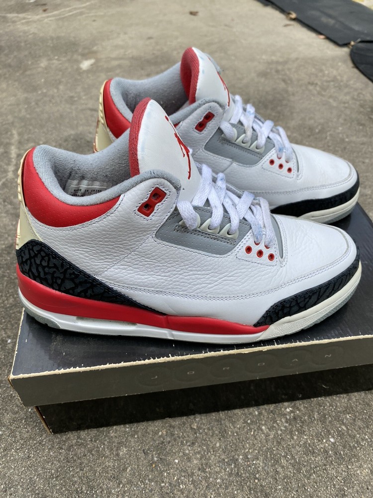 VTG Air Jordan 3 III Fire Red Cement 07 Travis Scott Trophy Room Union Fragment