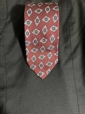 Robert Talbott Hand Made Silk Tie Mens Made In USA Silk From Italy Maroon