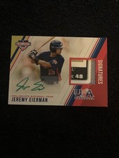 Jeremy Eierman 2018 USA Baseball Patch Auto #5/8 - Oakland A's Prospect