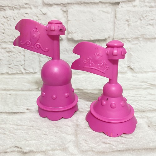 Little People Disney Princess Castle Palace Replacement Pink 4" & 5" Flag Parts - Picture 2 of 2