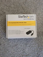 StarTech ST4300MINU3B 4-Port USB 3.0 Mini Hub - Black - NEW