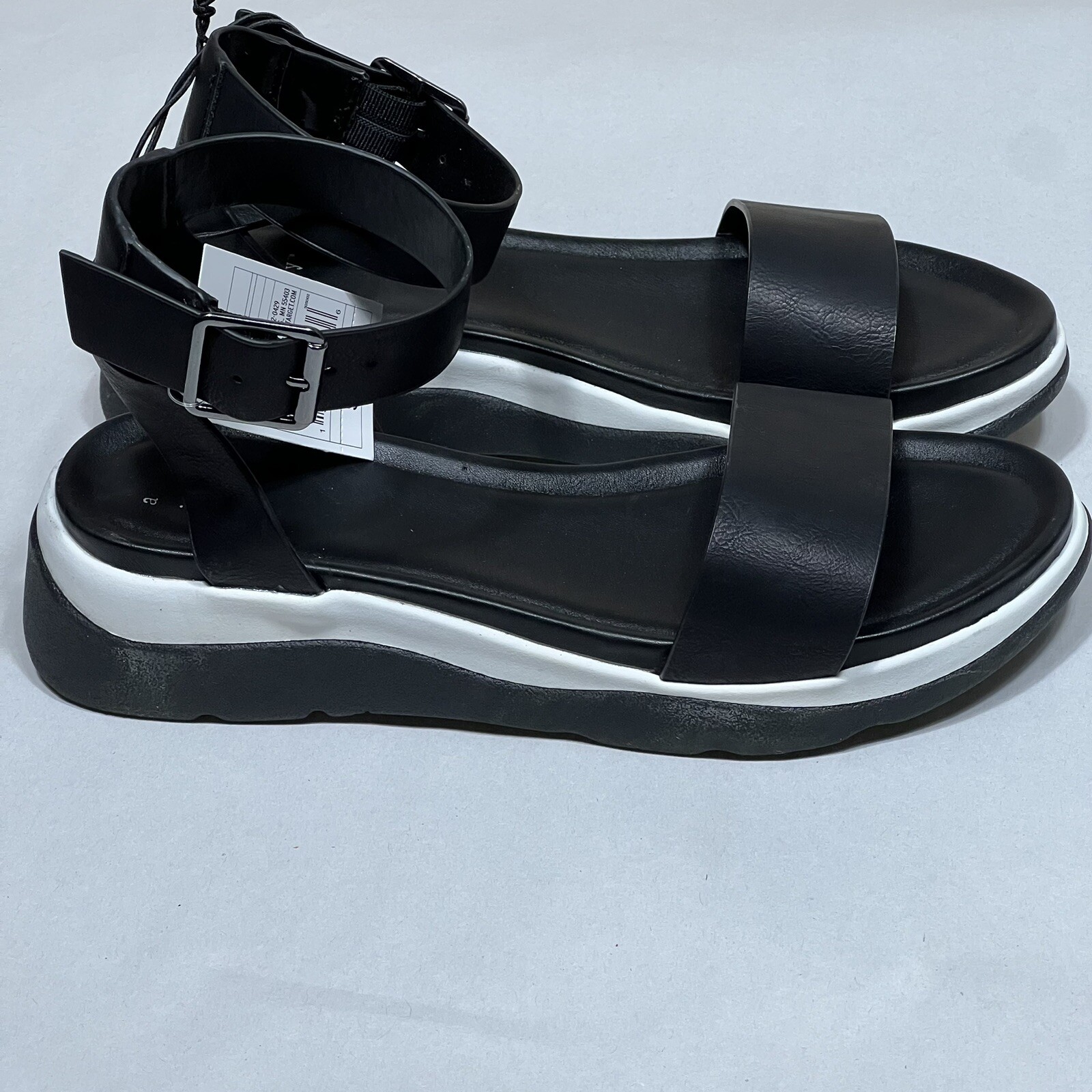 A New Day Black Raven Women's Sport Ankle Strap Sandals Size 5 NWT | eBay