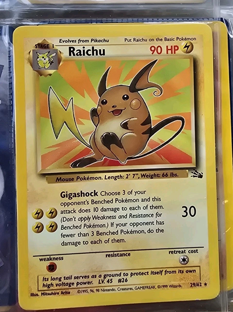 Raichu 29/62 Fossil Regular