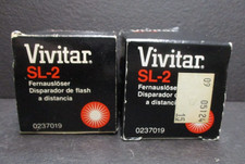 Vivitar SL-2 Slave flash remote PC  hot shoe options. Tested. NEW OLD STOCK