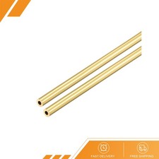 2Pcs - Brass Round Tube 300mm Length 4mm OD 1mm Wall Thickness Pipe Tubing