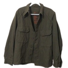 Vintage 1953 Men's Size L U.S. Army Olive Green 108 Wool Field Shirt