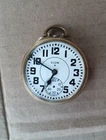🚂 c.1830s ANTIQUE ELGIN RAILROAD POCKET WATCH B.W. RAYMOND 10K G.F.
