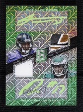 2015 Spectra Neon Green Prizm 7/10 Buck Allen Nelson Agholor Dual Patch Auto 3b8