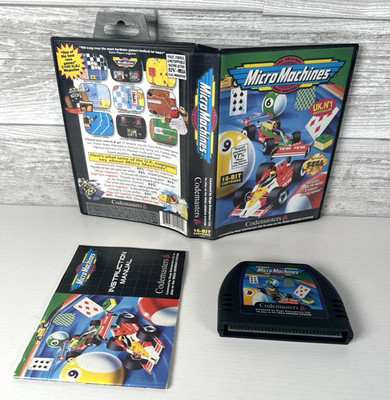 CIB Micro Machines Sega Genesis 1993 Codemasters Excellent CIB Complete